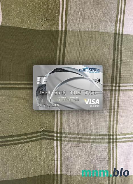 USA Carrington Mortgage Services bank visa classic card wygląd fotograficzny skan PSD + zdjęcie